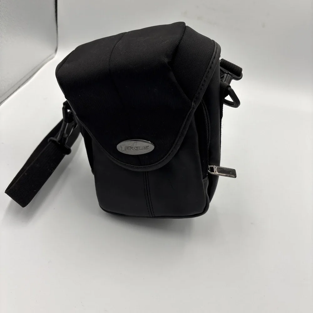 Targus Camera Case  Bag Multi Pocket Black Gray Shoulder Strap Cross‎ Body